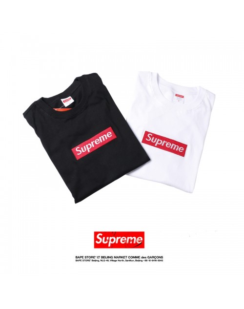 シュプリーム Tシャツ 赤いボックスロゴ カッコイイ Supreme 2色選べ