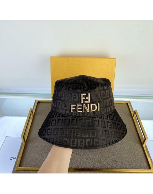 FENDI フェンディ 魚師の帽子 オシャレモノグラム 刺繍logo付き 日焼け止めカジュアル ファッション