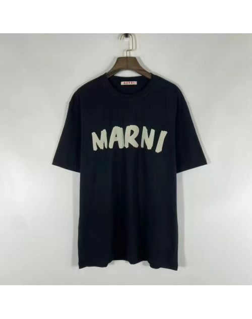 マルニ tシャツ半袖 コットン製 カジュアル ファッション 男女兼用