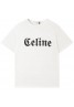 Celine セリーヌ  tシャツ半袖 コットン製 黒白色 ソフト ウェアトップカジュアルファッション男女兼用