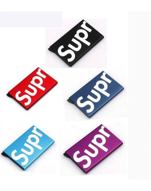 シュプリーム カードケース 薄型 メタル 自動ボタン 潮流人気