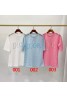 グッチ Ｔシャツ半袖 個性潮流 お洒落モノグラム カジュアルコットン製 丸首ソフト ファッション 女性向け