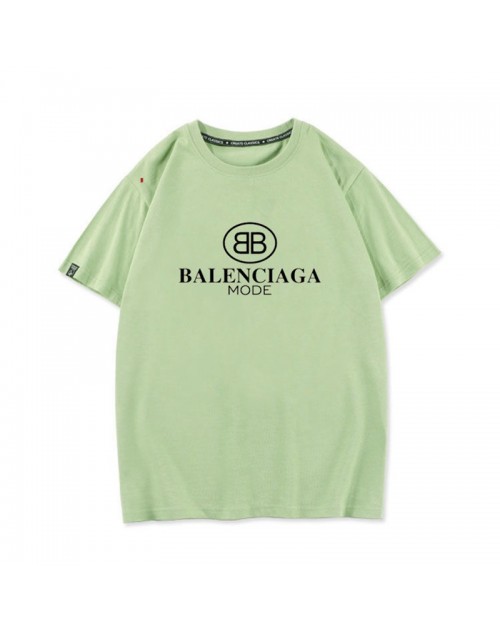 Balenciaga バレンシアガ  tシャツ半袖 コットン製 キャンデー色 ソフト ウェアトップカジュアルファッション男女兼用