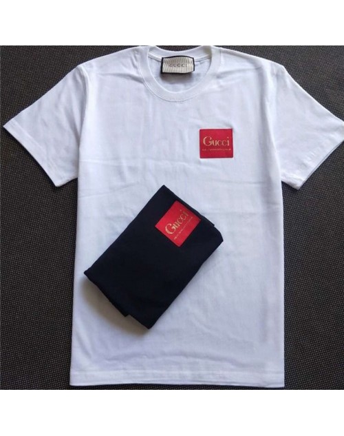 グッチ tシャツ半袖 キラキラ潮流個性logoプリント 丸首コットン製ソフト カジュアル 人気トップス  男女向けカップル向け