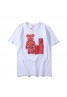 ルイヴィドン シュプリームコラボ ｔシャツ半袖 お洒落モノグラム 可愛い熊絵柄付き コットン製 カジュアル 男女兼用 カップル向け ファッション潮流人気