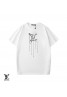 ルイヴィドン ｔシャツ半袖 お洒落logo付き コットン製 カジュアル 男女兼用 潮流人気    
