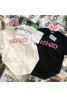 KENZO ケンゾー ｔシャツ半袖 子供と大人向け お洒落プリント付き 丸首コットン製 カジュアル 親子服 男女兼用 簡約風 潮流人気