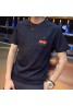 グッチ tシャツ半袖 潮流人気 おしゃれロゴ付き 男女兼用 丸首コットン製ソフトトップス カジュアル