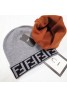 フェンディ 帽子 編み物ニット製 秋冬 刺繍 オシャレ潮流 韓国風 ファッションカジュアル