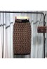 フェンディ スカート ハイウエスト ワンステップスカート 編み物ニット製 お洒落モノグラム 女性向け 