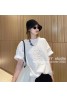ロエベ Tシャツ半袖 丸首 立体感 オシャレモノグラム キャンディーカラー ティシャツ ファッション潮流新品 女性向け