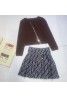 ディオール スカート ハイウエスト ハーフスカート 編み物ニット製 お洒落モノグラム 女性向け 