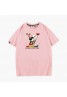 ルイヴィトン ｔシャツ 半袖 コットン 丸首 トップス 部屋服 ジェンダーレス 服 カジュアル 白黒 レディース おしゃれ メンズ 夏 ミッキー