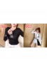 シャネル Tシャツ 長袖 綿 レディース トップス 夏 黒白