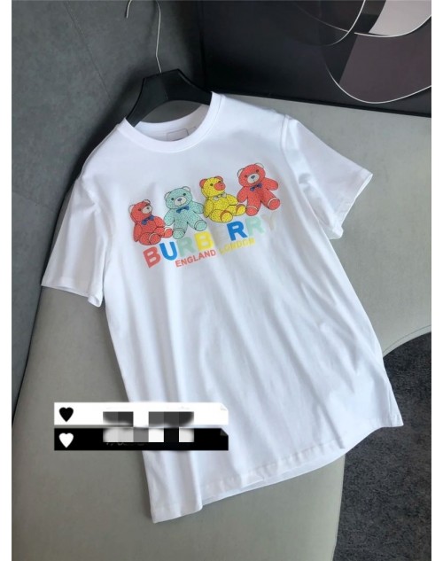 バーバリー Tシャツ 半袖 モノグラム コットン 夏 可愛い 男女兼用