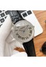 カルティエ 時計 上品 ウォッチ キラキラ 革製ベルト メンズ レディース 人気