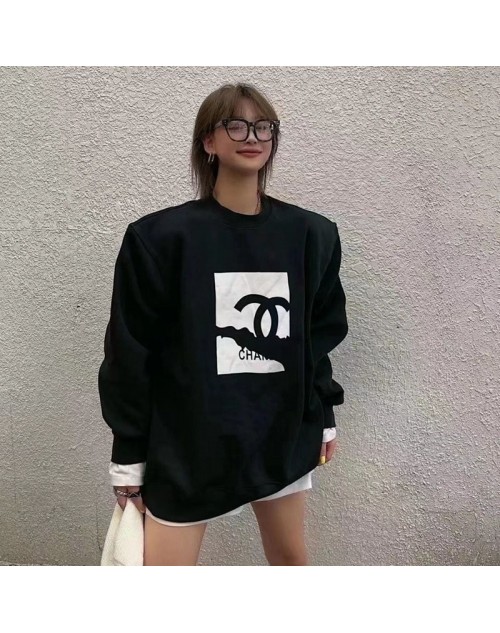 シャネルスウェットレディースメンズオシャレかわいい上着