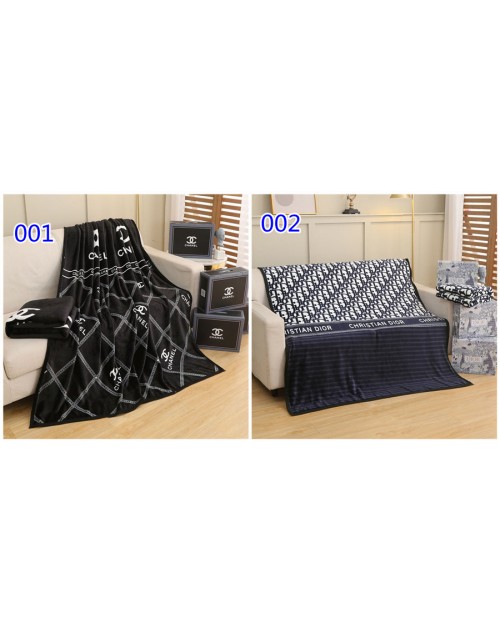 ディオール シャネル 毛布 黒 ソファー 150*200cm 柔らか 暖か 肌掛け カシミヤ ブランケット