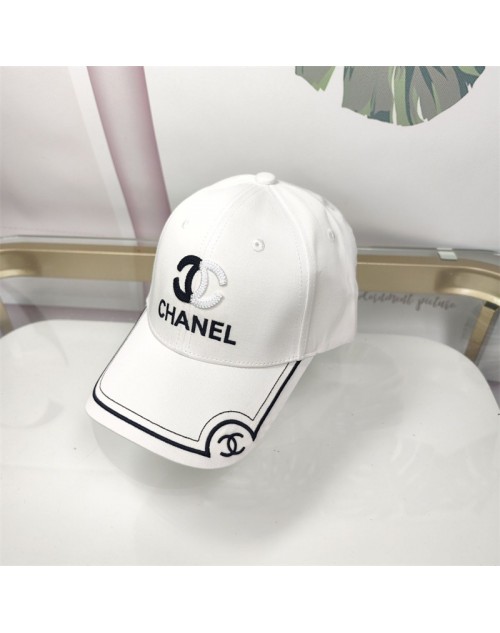 シャネル キャップ 野球帽子 夏 白 個性感 カジュアル 人気