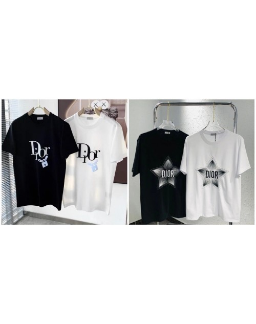 ディオール ｔシャツ 黒白 シンプル モノグラム 人気 短袖 ファション
