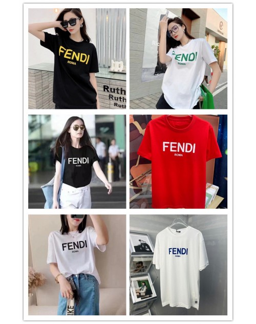  フェンディ ｔシャツ 半袖 ブランド カジュアル トップス 男女兼用