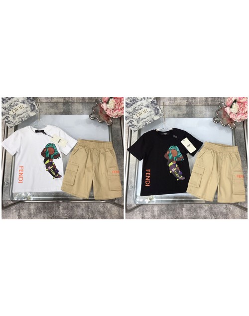 フェンディ 子供服 ｔシャツ パンツ 上下セット 可愛 潮流 おしゃれ