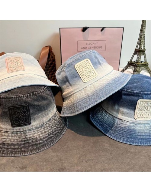ロエベ 漁師の帽子 カジュアル ファッション デニム製 帽子 キャップ 