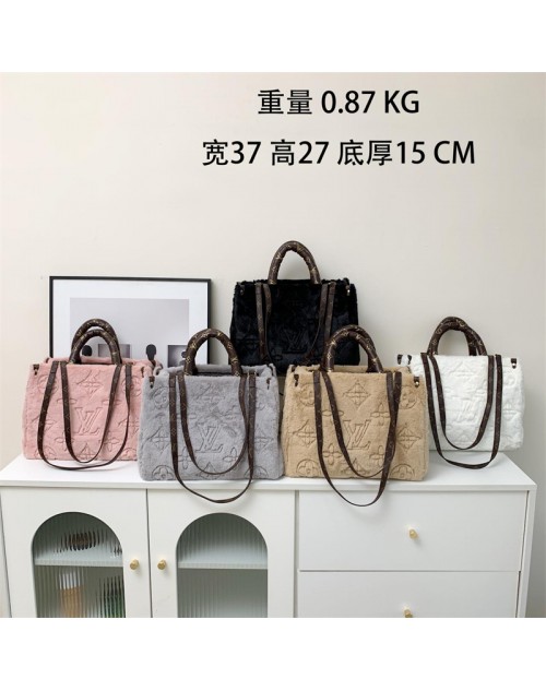 ルイヴィトン トートバッグ 上品 ふわふわ モノグラム 贅沢風 人気ファション