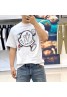 モンクレール ｔシャツ 黒白 シンプル モノグラム 人気 ファション