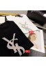 イブサンローラン Tシャツ 短袖 モノグラム 刺繍 生徒 カジュアル 丸首 コットン製 女性